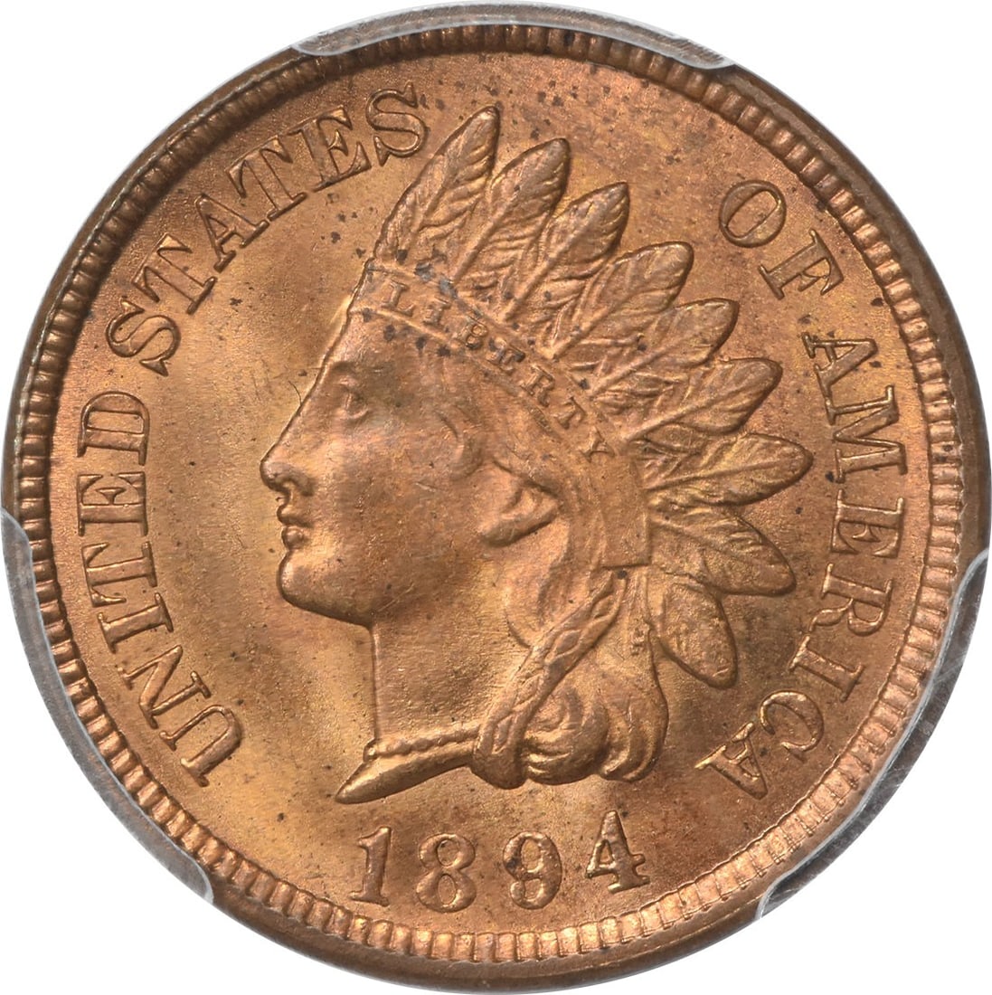 INDIAN CENT MS65RD PCGS - 2