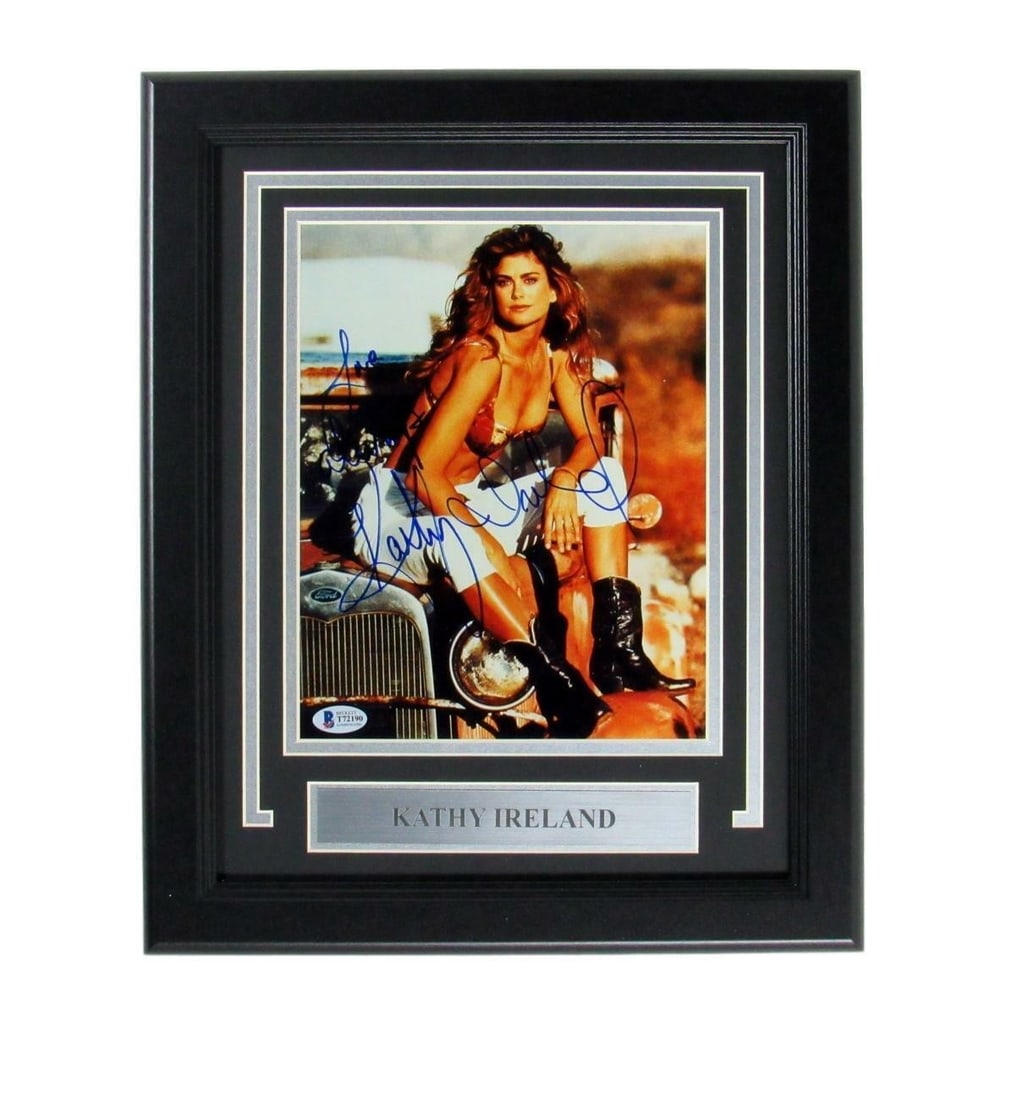 Kathy Ireland Signed BAS 152782 Framed 8x10 Photo: Kathy Ireland Signed BAS 152782 Framed 8x10 Photo Kathy Ireland's 8x10 framed photo bears her signature, a notable feature of this unique collectible. The BAS authentication ensures the integrity of t