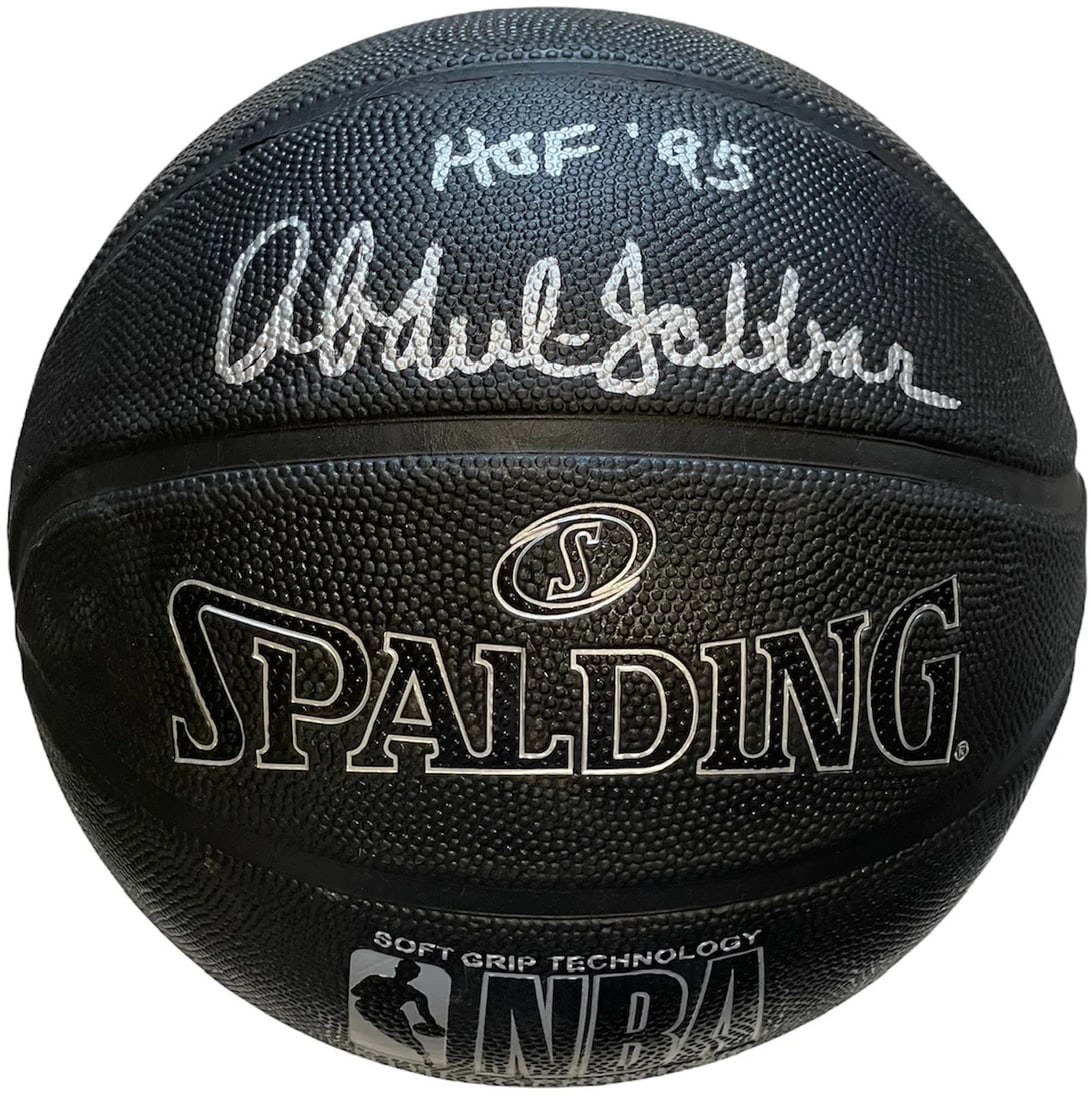 Street Phantom Signed Abdul Basketball Spalding: Street Phantom Signed Abdul Basketball Spalding Signed by Kareem Abdul-Jabbar, this Spalding Street Phantom Basketball bears a silver sharpie inscription "HOF 95". The basketball is a unique piece of 