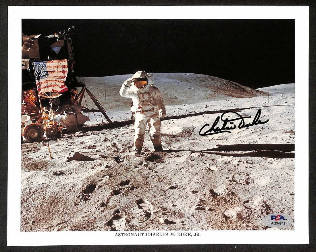 Signed 8x10 Photo Charles M. Duke Autographed PSA DNA 210798 NASA Apollo 16: Signed 8x10 Photo Charles M. Duke Autographed PSA DNA 210798 NASA Apollo 16 Item Specifics: Original/Reprint: Original Product: Photo Sport: Baseball Product Disclaimer: Not affiliated with any team o