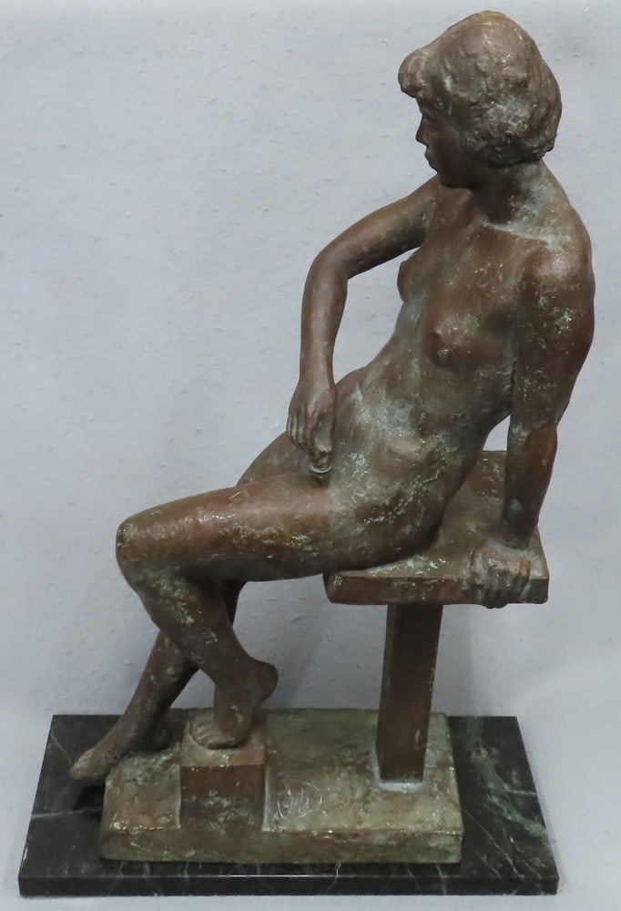 Takato Bronze Sculpture Member Artist Wood In Resonance Box: Takato Bronze Sculpture Member Artist Wood In Resonance Box Item Specifics: Artist: Shizuo Takato Subject: Modernist Form / Resonance Material: Bronze and Stone Style: Japanese Year Of Production: 196