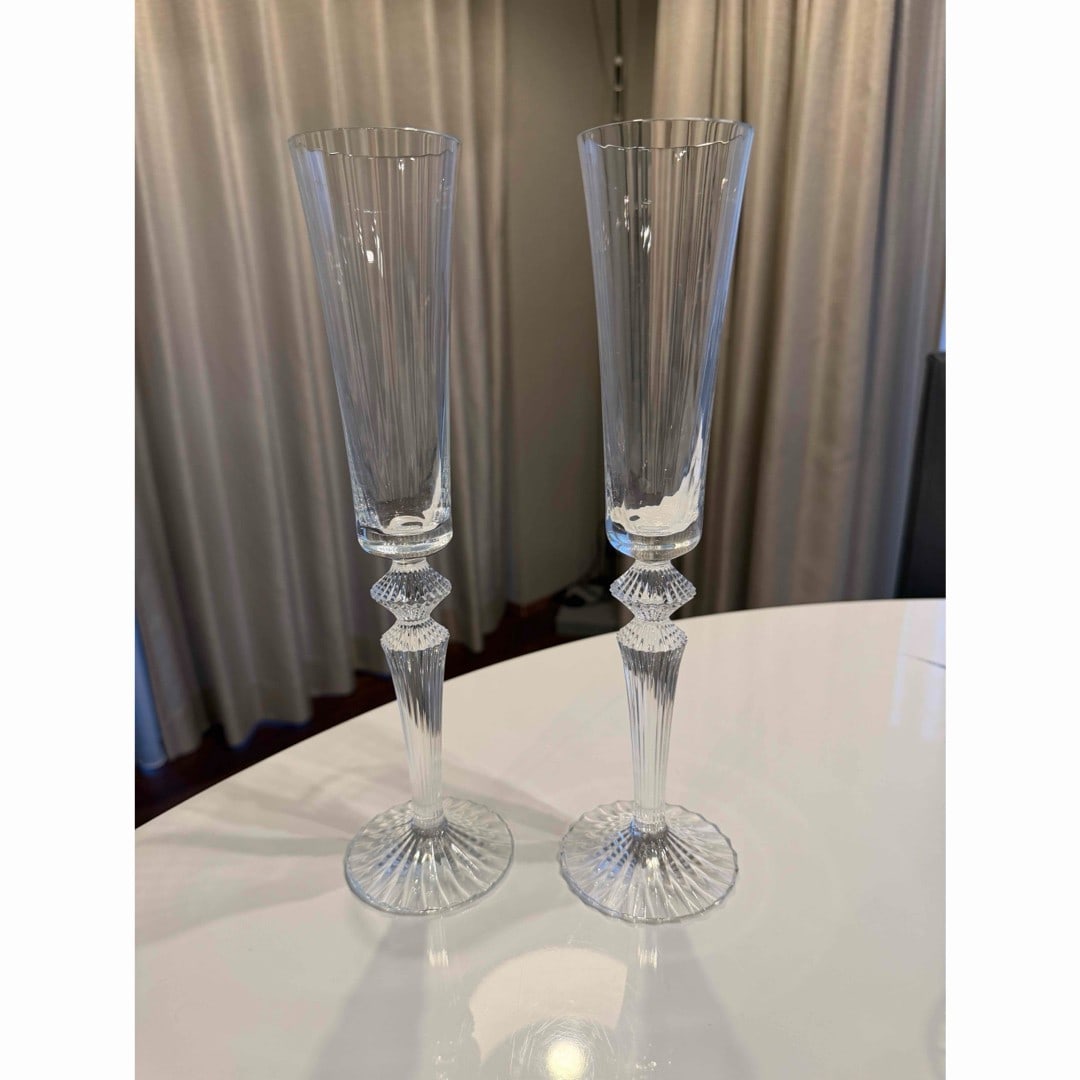 Crystal Flute Pair Set France 2 of Mille Nuits Flutissimo Champagne Baccarat: Crystal Flute Pair Set France 2 of Mille Nuits Flutissimo Champagne Baccarat Item Specifics: Number Of Items In Set: 2 Shape: Champagne Flute Signed By: Baccarat Occasion: Wedding Anniversary All Occa