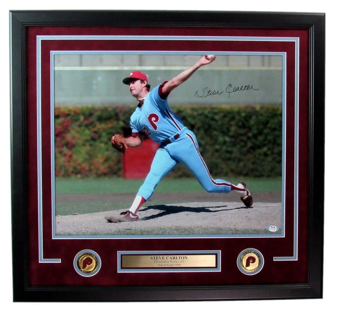 Carlton Steve HOF 16x20 Phillies Framed Photo Autographed PSA/ DNA (1 of 4)