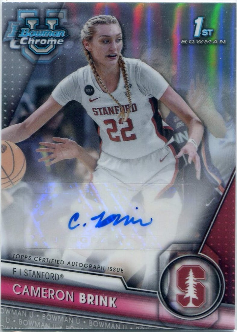Cameron Brink 2023 - 2024 Bowman University Chrome Autographed Refractor RC 10/ 2 (1 of 2)