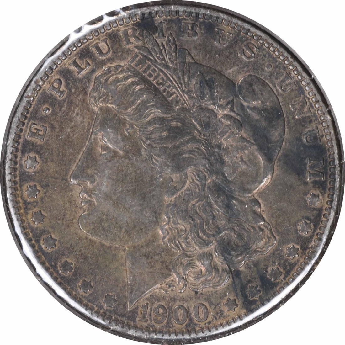 1900-O/ CC Morgan Silver Dollar EF Uncertified: 1900-O/ CC Morgan Silver Dollar EF Uncertified EF Uncertified 1900-O/CC Morgan Silver Dollar - A 1900-O/CC Morgan Silver Dollar in Excellent Fine condition, certified as circulated and uncirculated, w
