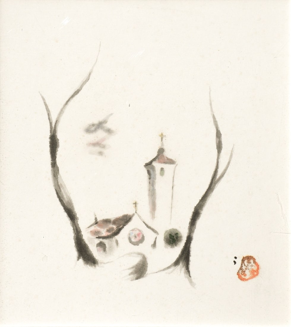 Japanese Painting Landscape Framed Church Art Shikishi Noriyuki Ushijima: Japanese Painting Landscape Framed Church Art Shikishi Noriyuki Ushijima Item Specifics: Artist: Noriyuki Ushijima Subject: Landscape with Church Material: Paper on Shikishi Art Board Style: Japanese 