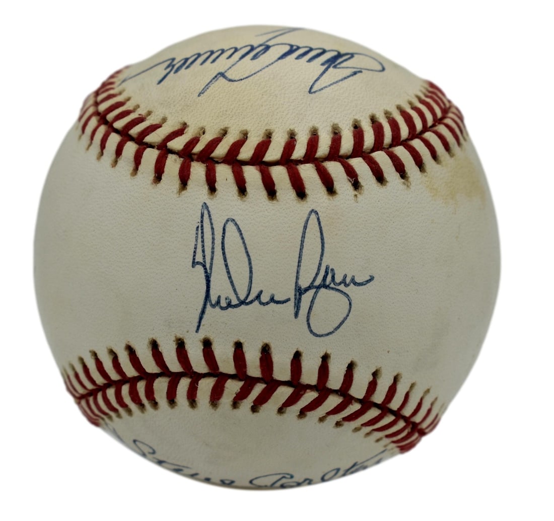 Rawlings OAL Baseball Autographed Signed by Ryan Seaver & Carlton HOF JSA 211872: Rawlings OAL Baseball Autographed Signed by Ryan Seaver & Carlton HOF JSA 211872 Item Specifics: Original/Reprint: Original Product: Photo Sport: Baseball Product Disclaimer: Not affiliated with any t