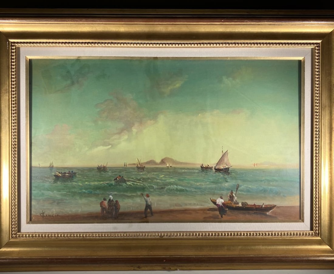 Marinha Vincenzo Cencin Signed Oil Painting Italian Brazilian 1987: Marinha Vincenzo Cencin Signed Oil Painting Italian Brazilian 1987 Item Specifics: Artist: Vincenzo Cencin Signed By: Vincenzo Cencin Signed: Yes Size: Medium Material: Canvas Framing: Framed Region O
