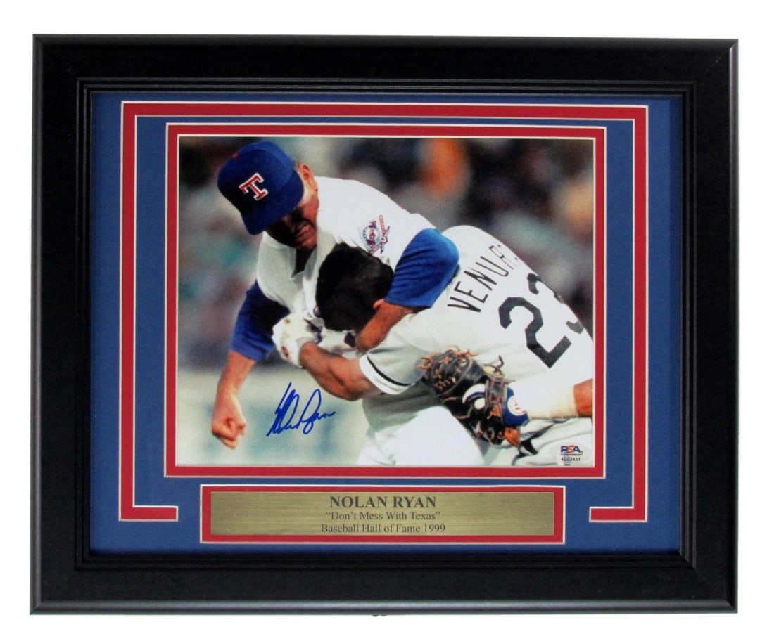 Ryan Nolan HOF Signed Autographed Photo Framed Rangers Texas PSA DNA (1 of 4)
