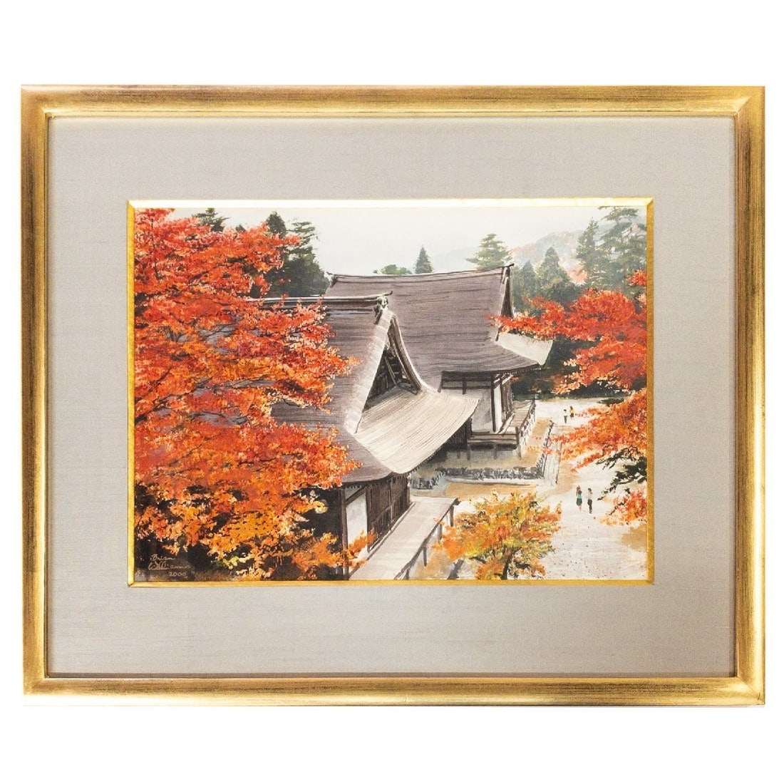 Original Watercolor Autumn Japan Mt Takao 2000 Signed Framed By Brian Williams: Original Watercolor Autumn Japan Mt Takao 2000 Signed Framed By Brian Williams Item Specifics: Artist: Brian Williams Unit Of Sale: Single Piece Signed By: Brian Williams Size: Large Signed: Yes Perio