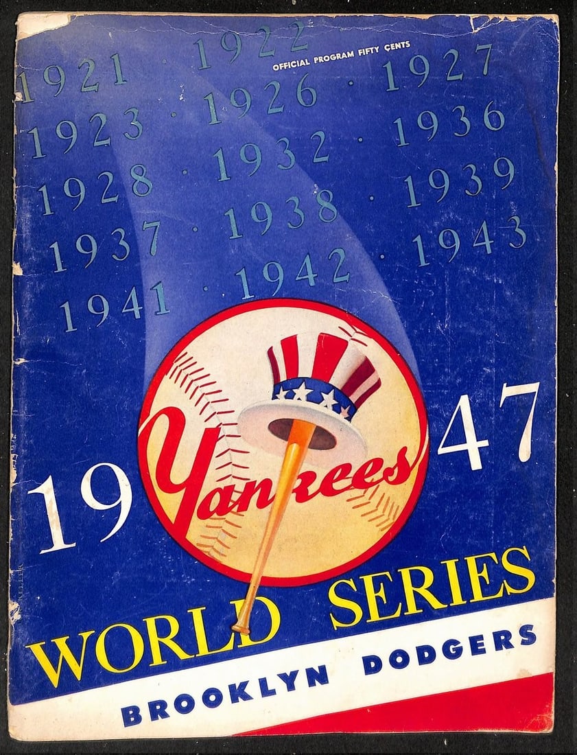 1947 World Series Program New York Yankees vs. Brooklyn Dodgers UNSCORED 208751 (1 of 5)