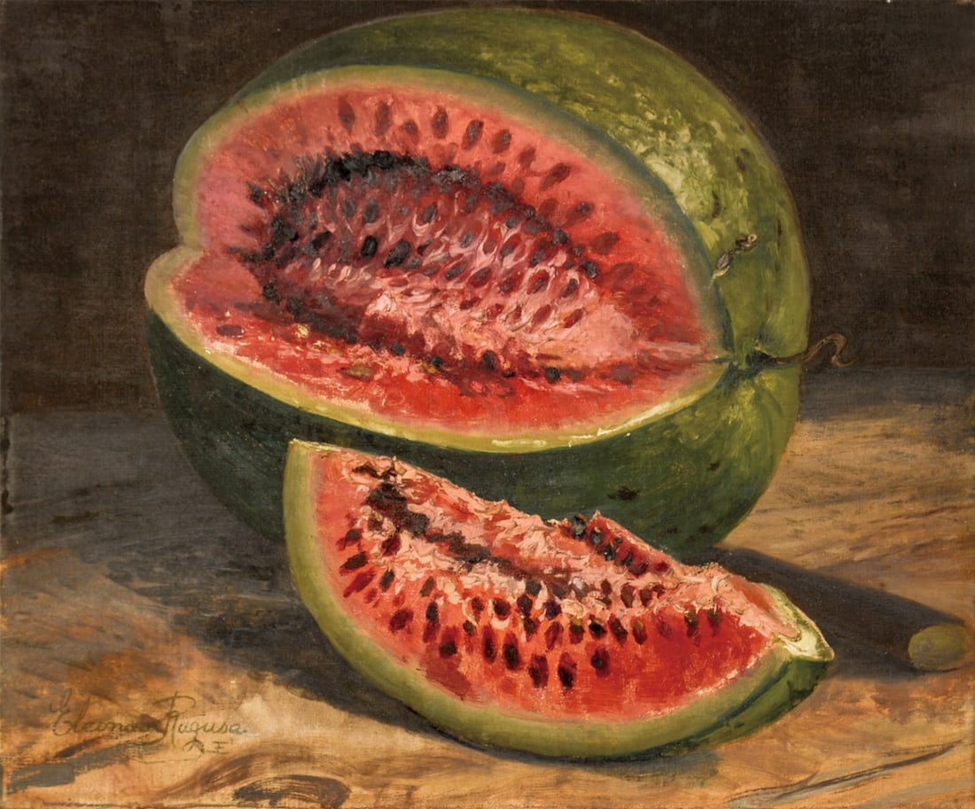 Woodblock Print Framed Japanese Modern Art Kiyohara Tama Ragusa Watermelon: Woodblock Print Framed Japanese Modern Art Kiyohara Tama Ragusa Watermelon Item Specifics: Artist: Ragusa Tama (Kiyohara Tama) Subject: Watermelon Still Life Material: Paper Style: Japanese Year Of Pr