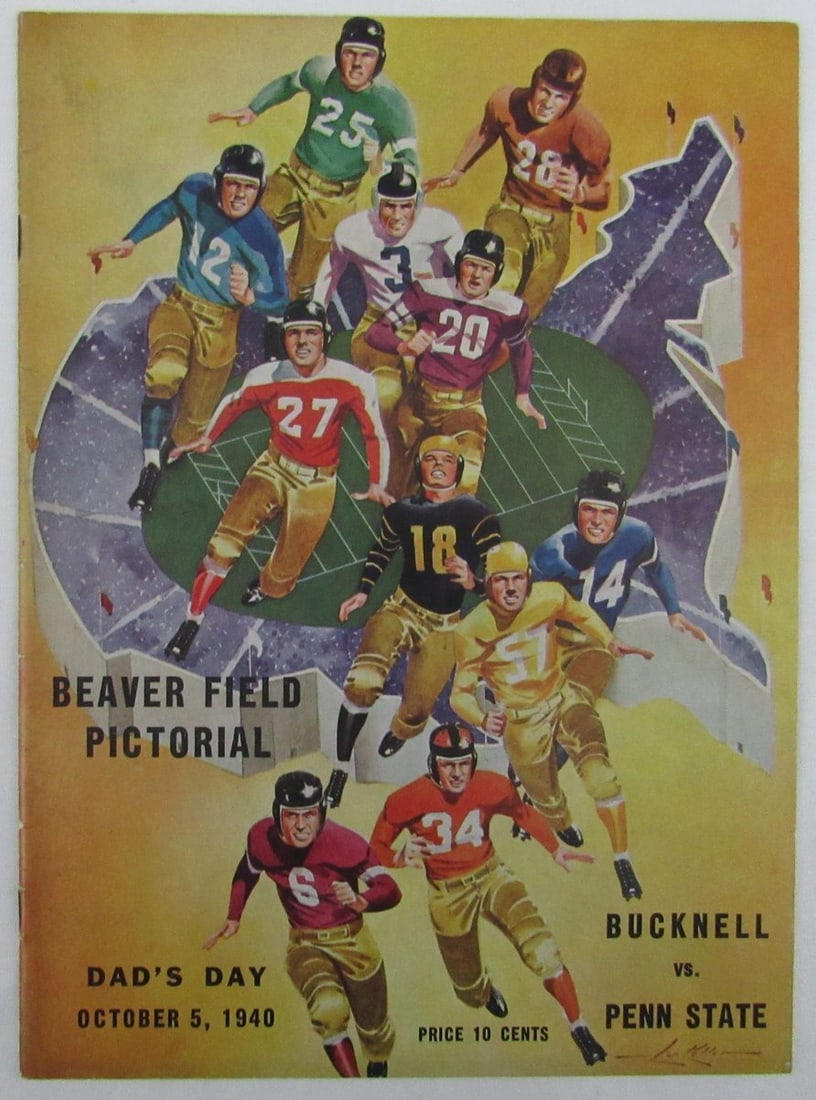 Penn State Nittany Lions vs Bucknell College Football Program: Penn State Nittany Lions vs Bucknell College Football Program Original Penn State Nittany Lions College Football Program from Bucknell, featuring the team's history and notable moments. This program s