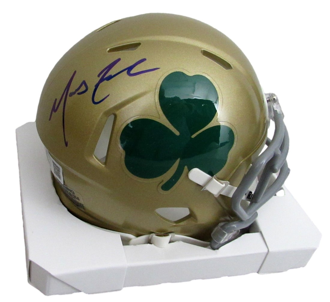 Signed Shamrock Auto Freeman Marcus Helmet Notre Dame Beckett 204853 (1 of 7)
