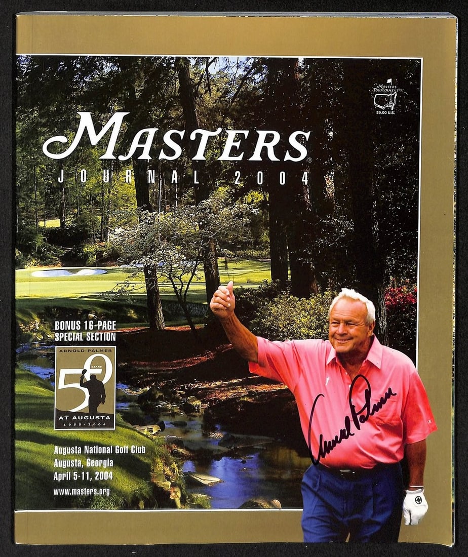Signed 2004 Masters Program Journal PSA Autographed Arnold Palmer (1 of 3)