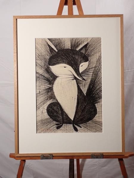 Japanese Print Fox Signed Minori Terada Voice Actor Framed Art Scratch: Japanese Print Fox Signed Minori Terada Voice Actor Framed Art Scratch Item Specifics: Artist: Minori Terada Subject: Animals Material: Paper Style: Japanese Size: 50 x 40 cm Year Of Production: 1800 
