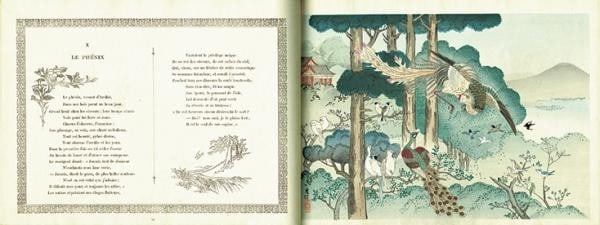 1895 Florian Fables Barboutau Meiji Woodblock Print Book 2 Vol Set Kajita Hanko (1 of 1)