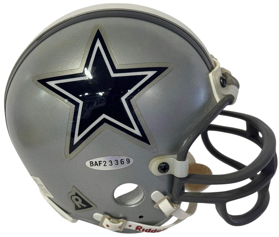 Roger Staubach & Tony Dorsett Dallas Cowboys Autographed Mini Helmet (UDA) (1 of 1)