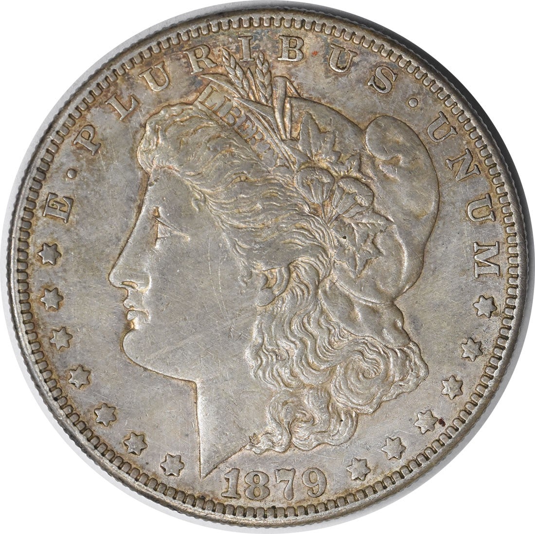 1879-S Common VAM Morgan Silver Dollar Reverse of 1878 EF Uncertified: 1879-S Common VAM Morgan Silver Dollar Reverse of 1878 EF Uncertified The 1879-S Common VAM Morgan Silver Dollar Reverse of 1878 EF Uncertified boasts a distinctive reverse design, a hallmark of the M