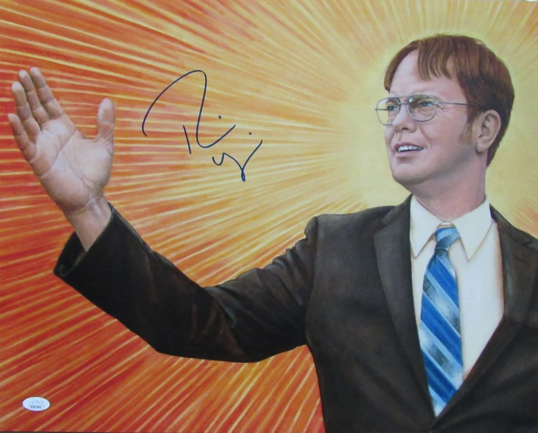 Office Rainn Wilson Autographed Photo 16x20 JSA: Office Rainn Wilson Autographed Photo 16x20 JSA Authentic Rainn Wilson signed 16x20 photo from "The Office". This official photo, verified by JSA, features the actor's signature. A great addition for 