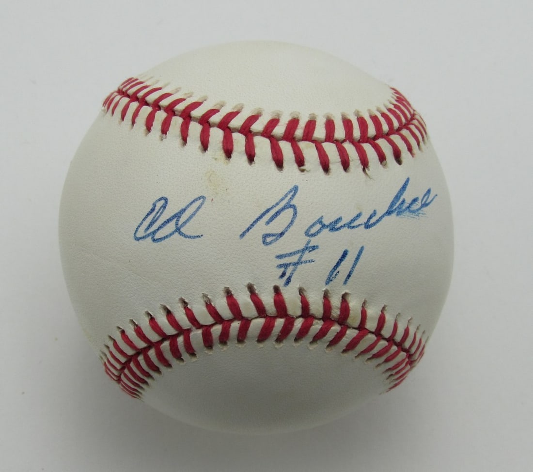 Autographed OML Baseball PSA DNA 1962 ED BOUCHEE Mets (1 of 2)