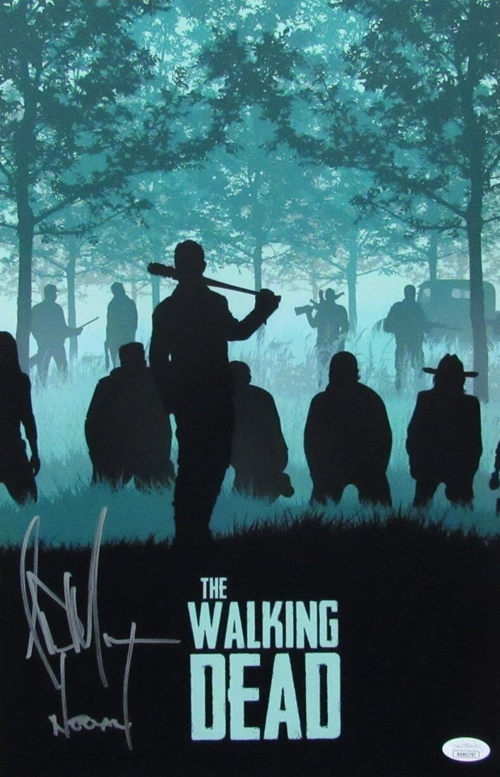 Morgan Dean Jeffrey Autographed Photo Inscr 11x17 Walking Dead The: Morgan Dean Jeffrey Autographed Photo Inscr 11x17 Walking Dead The Morgan Dean Jeffrey's signature on this 11x17 photo from The Walking Dead is a unique addition to any fan's collection. The photo its