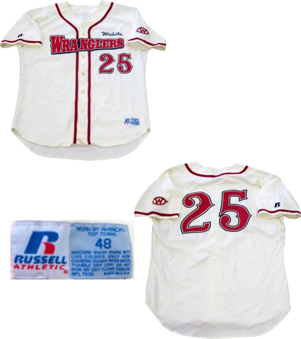 Alex Gordon Unsigned Game Used Wichita Wranglers Jersey (1 of 4)
