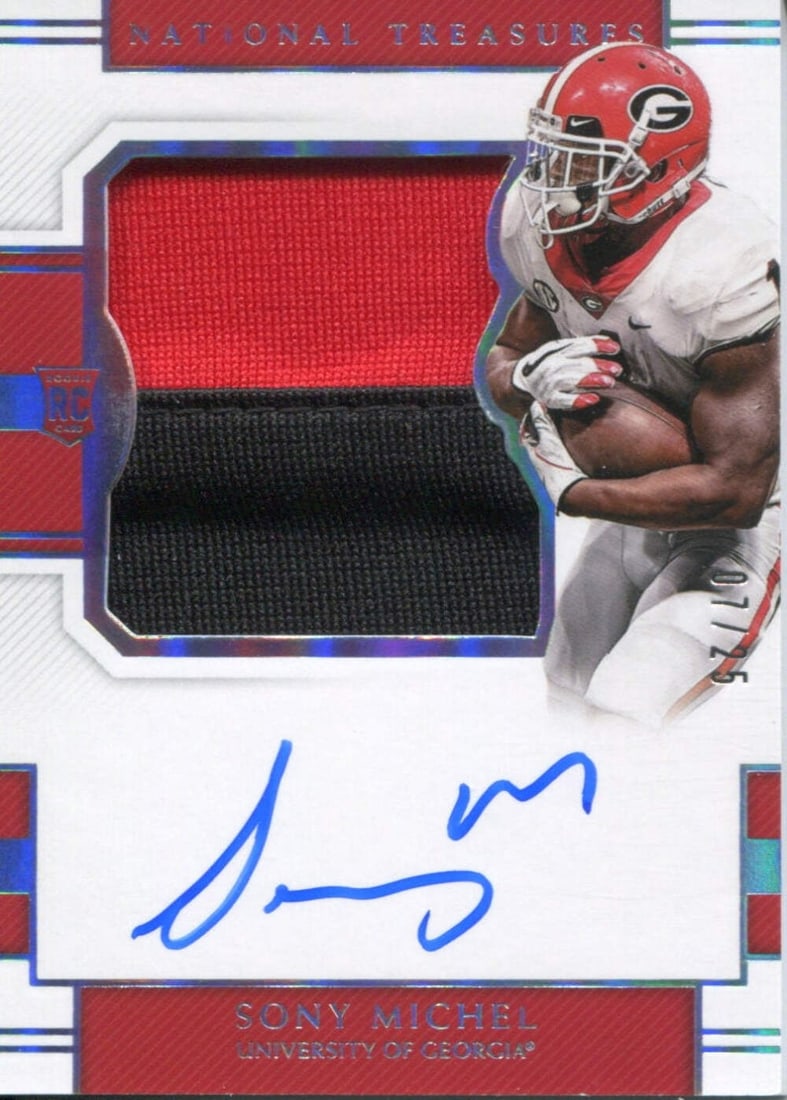 Michel Autographed Collegiate Patch Card Panini National Treasures 2018 Sony (1 of 1)