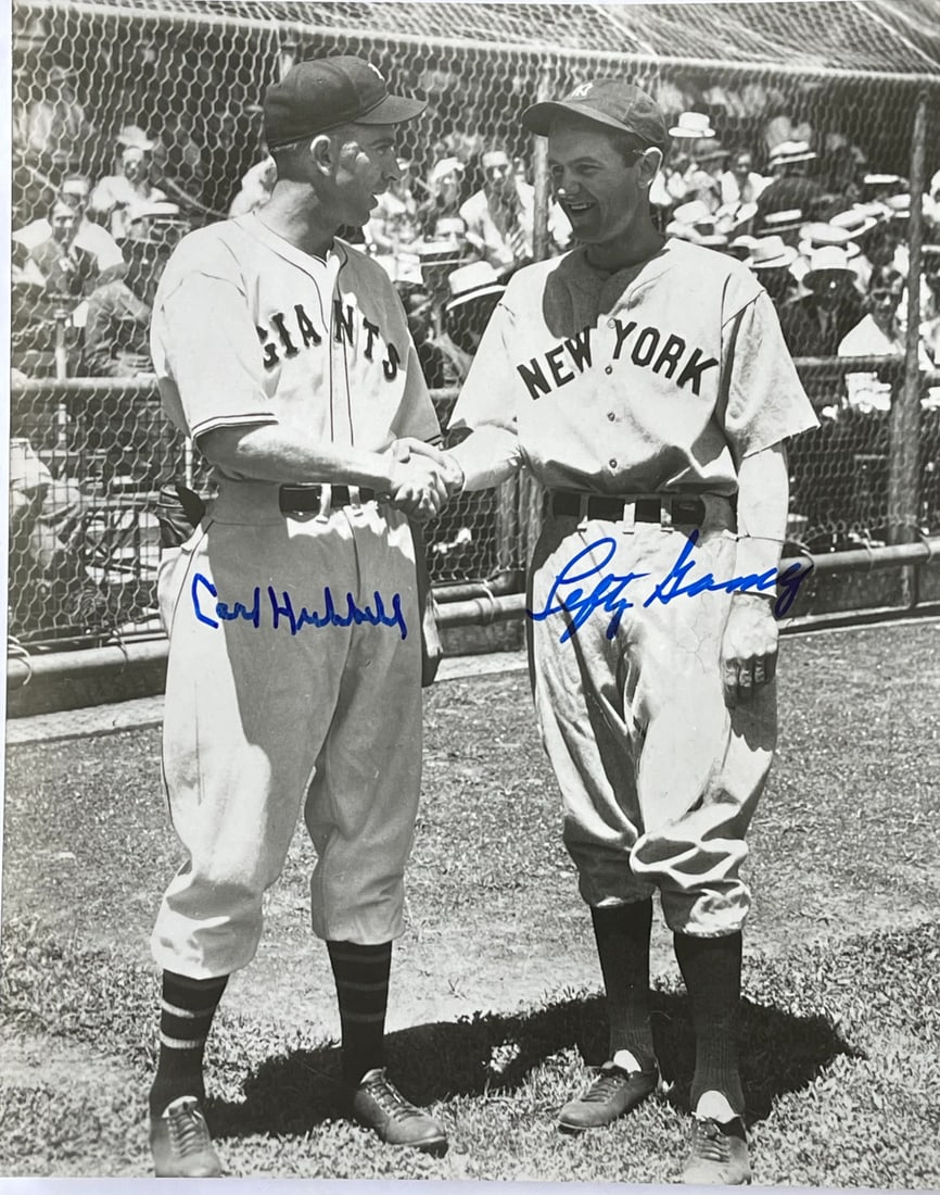 Carl Hubbell Lefty Gomez Autographed 8x10 Baseball Photo (Beckett): Carl Hubbell Lefty Gomez Autographed 8x10 Baseball Photo (Beckett) Item Specifics: Brand: Beckett Carl Hubbell Lefty Gomez Autographed 8X10 Baseball Photo Signed in blue sharpie across the front of th