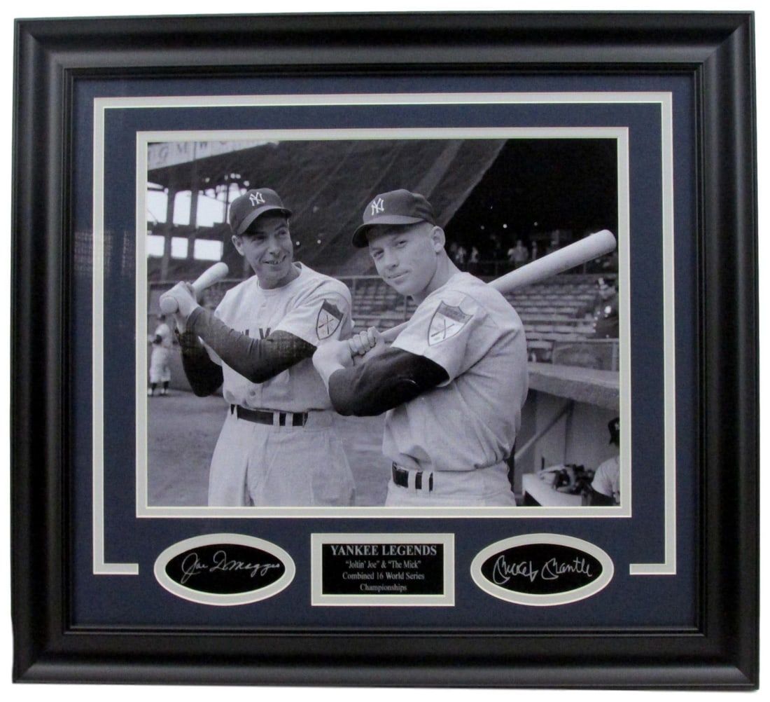 Mickey Mantle Joe DiMaggio Yankee Legends Unsigned Photo w Laser Autograph (1 of 1)