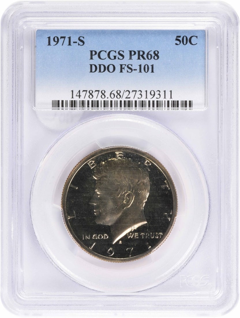 1971-S Kennedy Half Dollar DDO FS-101 PR68 PCGS (1 of 1)