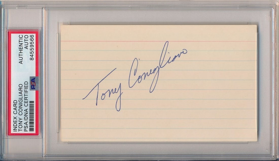 Tony Conigliaro Boston Red Sox Signed/ Auto 3x5 Index Card PSA/ DNA 167629: Tony Conigliaro Boston Red Sox Signed/ Auto 3x5 Index Card PSA/ DNA 167629 Item Specifics: Autograph Authentication: PSA/DNA Original/Reprint: Original Product: Index Card Sport: Baseball Team: Boston