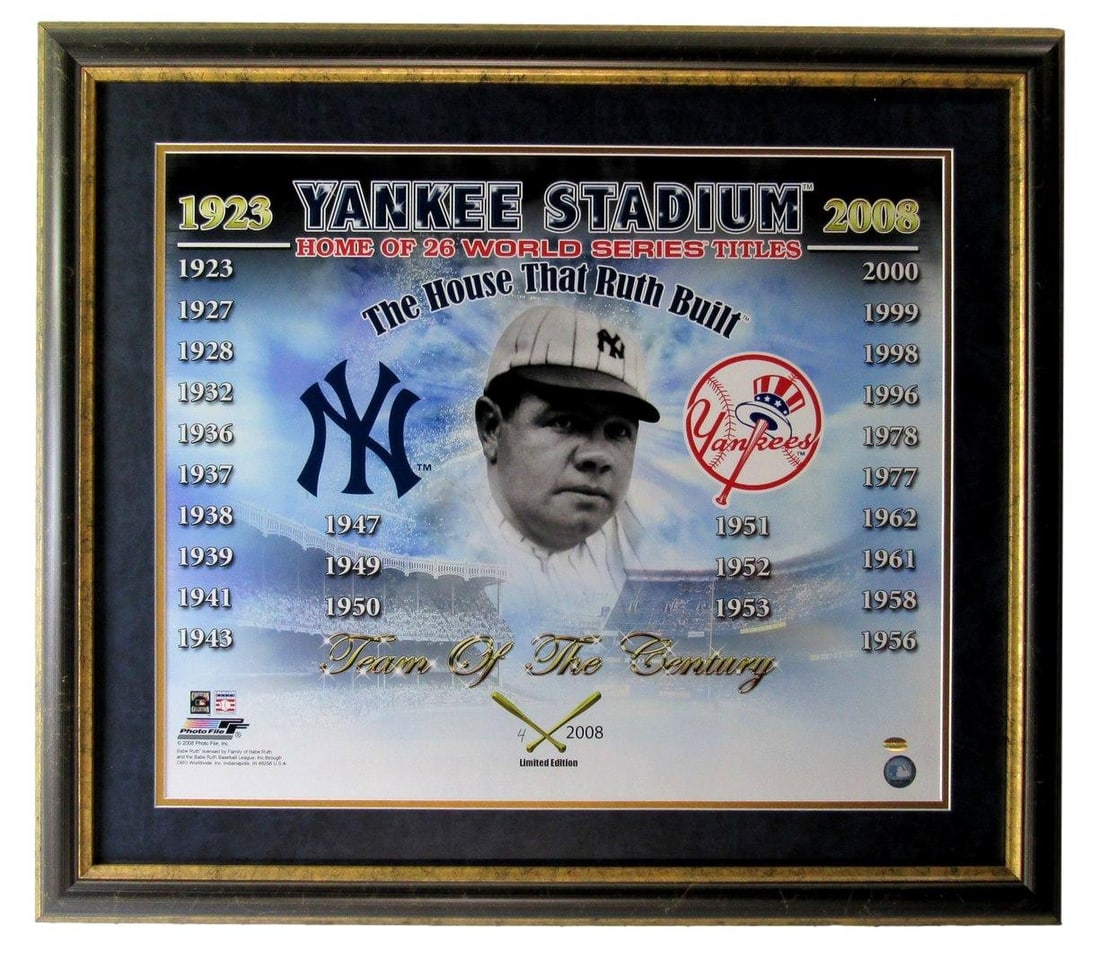 2008 Limited Edition Yankee Stadium House That Ruth Built Framed Poster IXL10 (1 of 3)