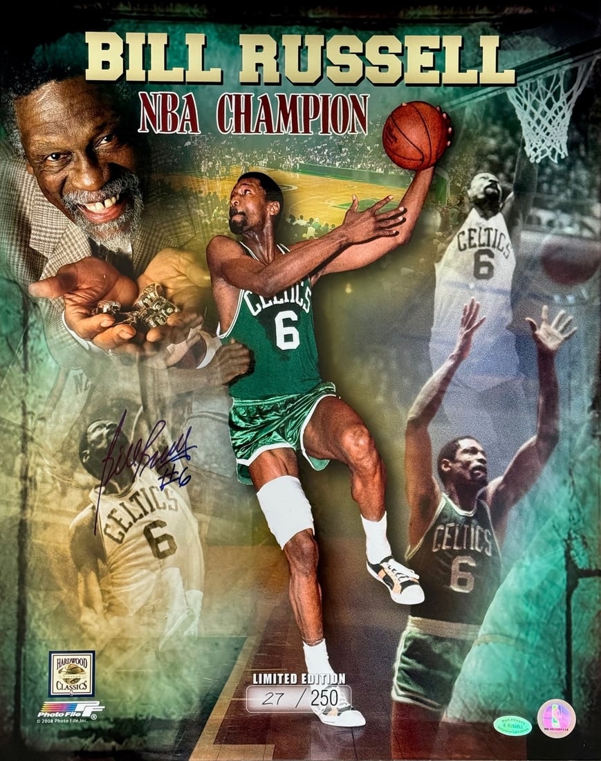Bill Russell Autographed 16x20 Basketball Photo LE 27/ 250 (1 of 1)