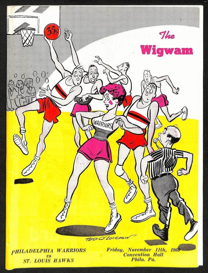 Nov 11, 1960 Phila. Warriors vs. St. Louis Hawks "The Wigwam" Program 199164: Nov 11, 1960 Phila. Warriors vs. St. Louis Hawks "The Wigwam" Program 199164 Original 1960 Philadelphia Warriors vs. St. Louis Hawks "The Wigwam" Program. This vintage program features the iconic