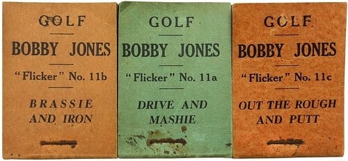 Bobby Jones Golf Flicker Book 11a 11b 11c Complete Set of 3 Very Good Condition (1 of 4)