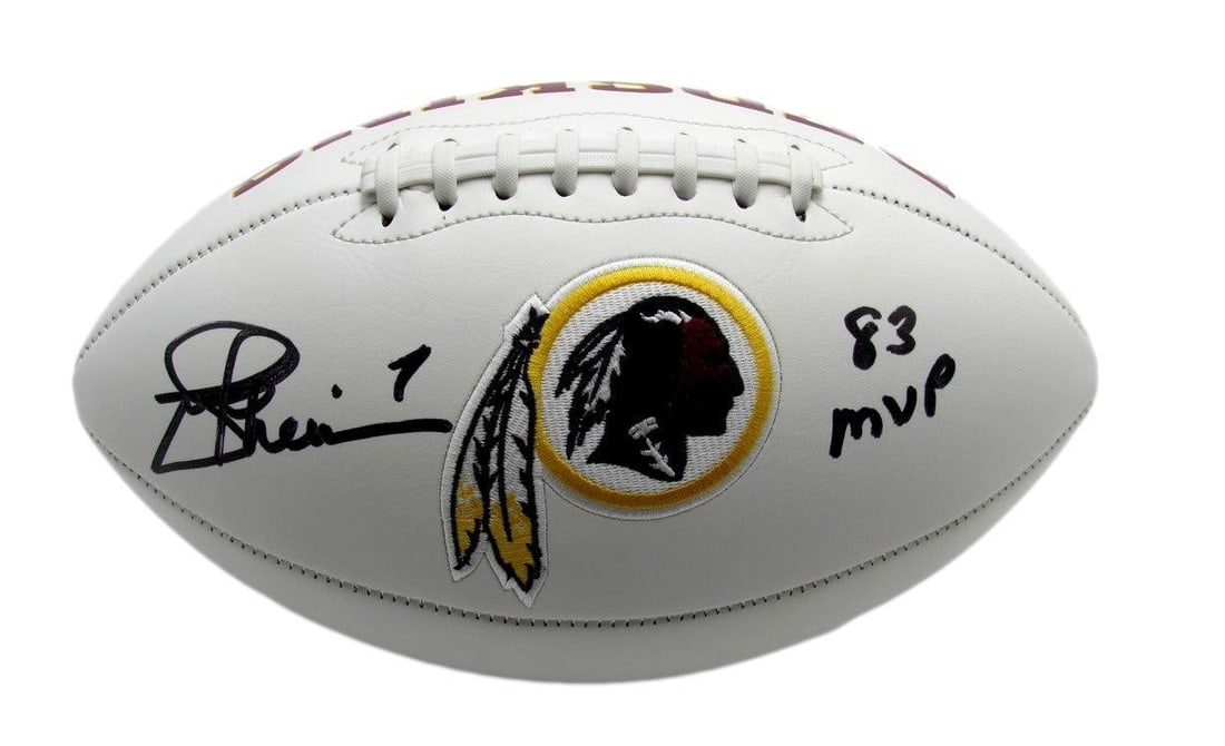 Joe Theismann Autographed/ Inscribed Redskins Logo Football Beckett 177270: Joe Theismann Autographed/ Inscribed Redskins Logo Football Beckett 177270 Item Specifics: Autograph Authentication: BAS/Beckett League: NFL Original/Reprint: Original Product: Ball Sport: Miscellaneo