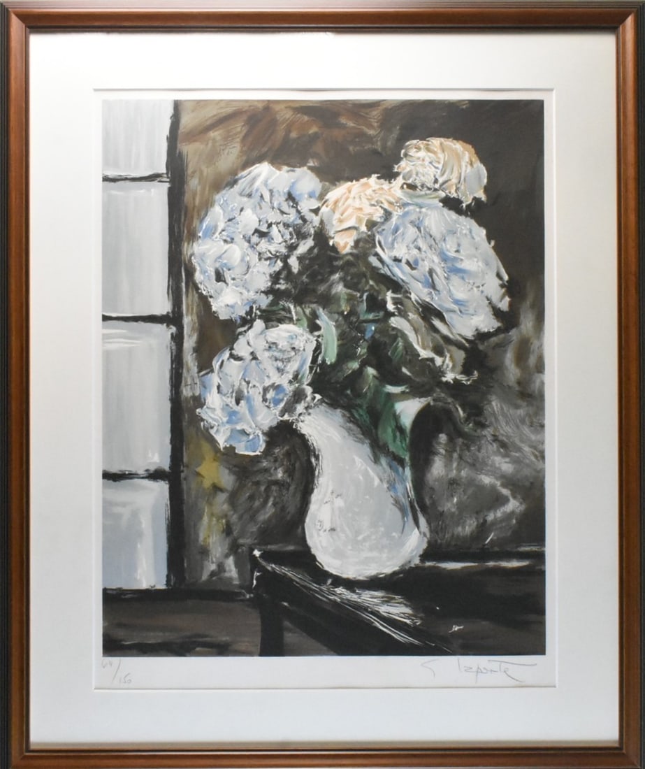 French Lithograph Signed Hydrangea Bouquet Georges Laporte: French Lithograph Signed Hydrangea Bouquet Georges Laporte Item Specifics: Unit Of Sale: Single Piece Artist: Georges Laporte Signed By: Georges Laporte Size: Large Signed: Yes Material: Paper Framing