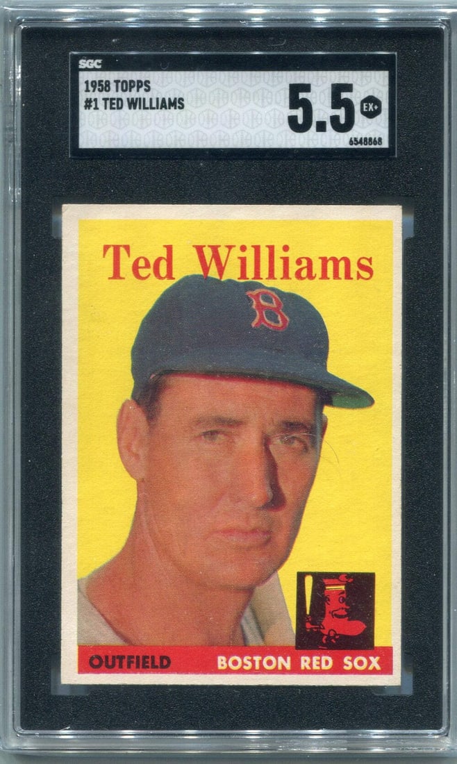 SGC Graded 5.5 Ted Williams 1958 Topps Card #1 (1 of 2)