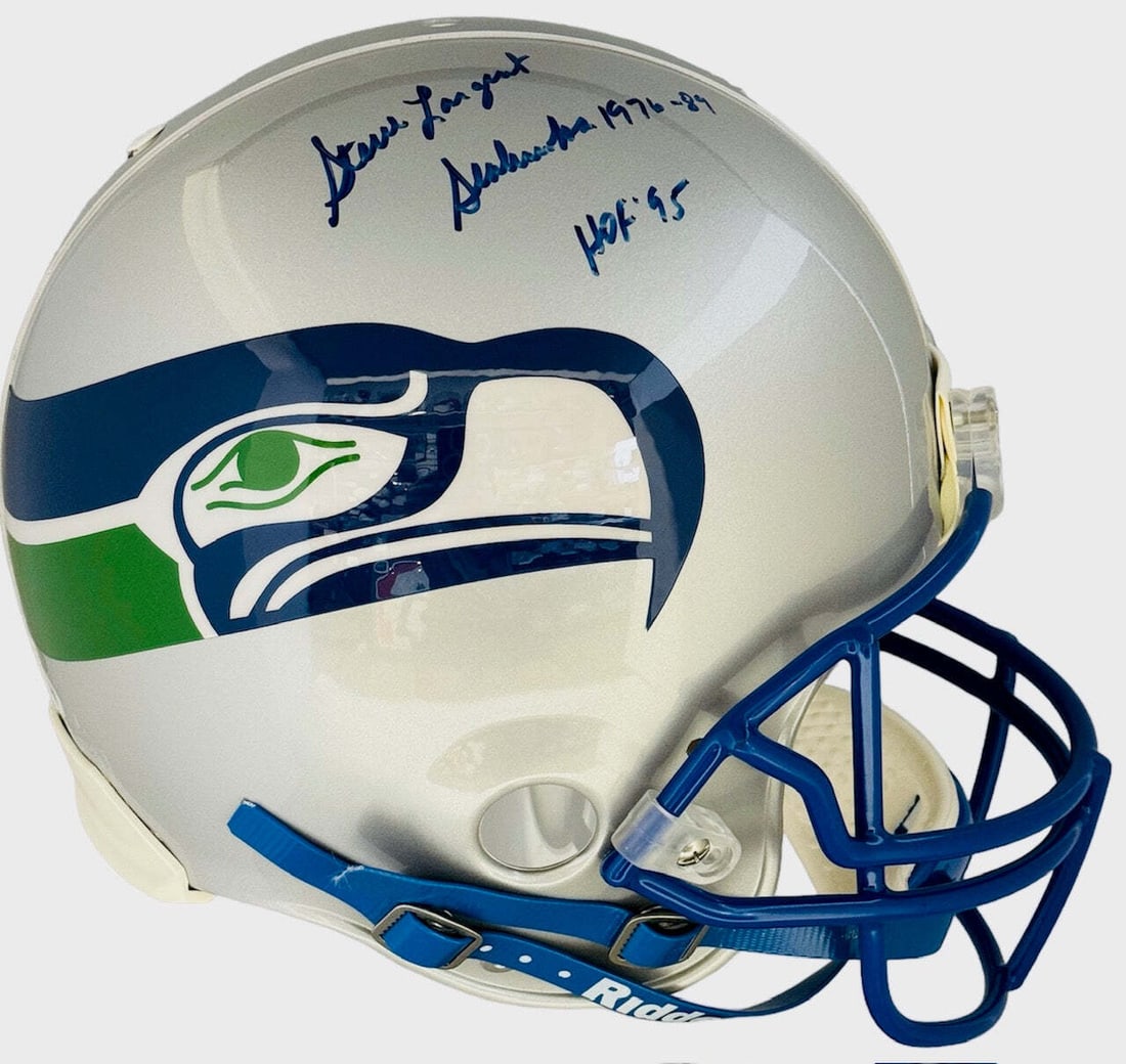 Steve Largent Autographed Seattle Seahawks Authentic Helmet (PSA) (1 of 5)