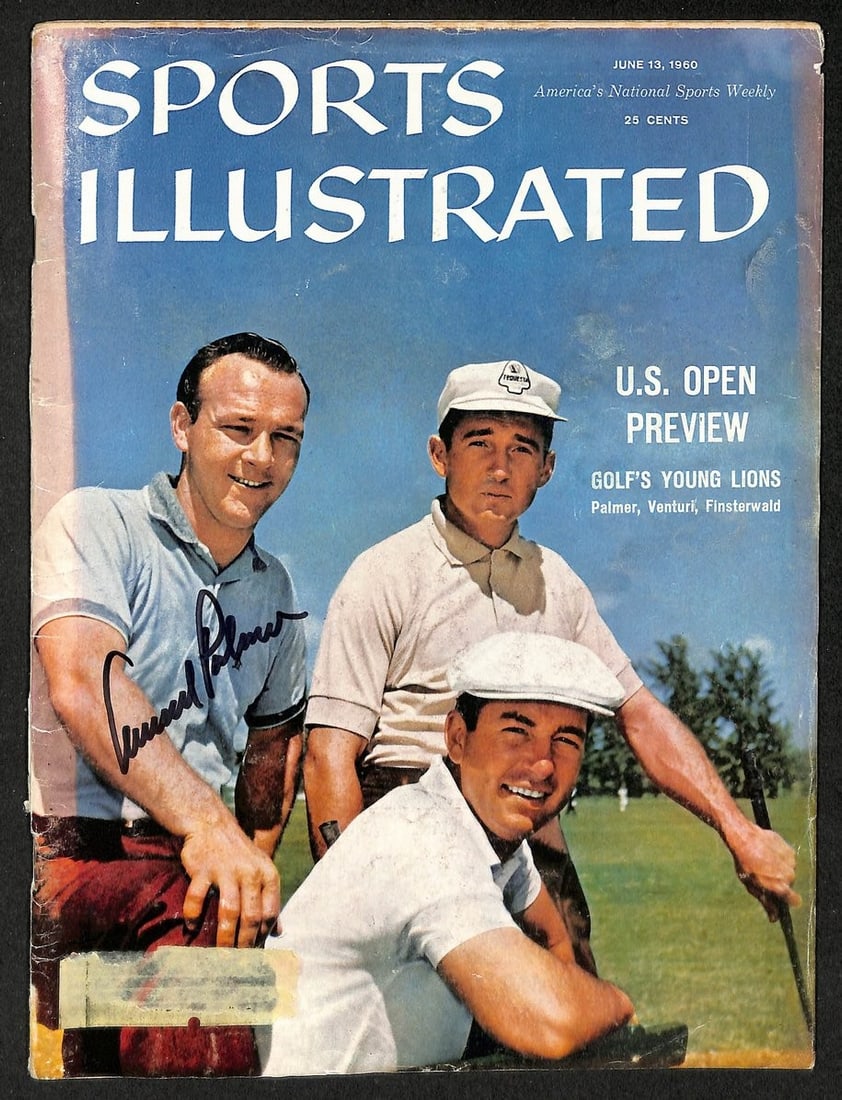 Arnold Palmer Signed/ Autographed 1960 Sports Illustrated Golf JSA 212946: Arnold Palmer Signed/ Autographed 1960 Sports Illustrated Golf JSA 212946 Signed by Arnold Palmer, the legendary golfer, this 1960 Sports Illustrated cover features an iconic photo of Palmer in action