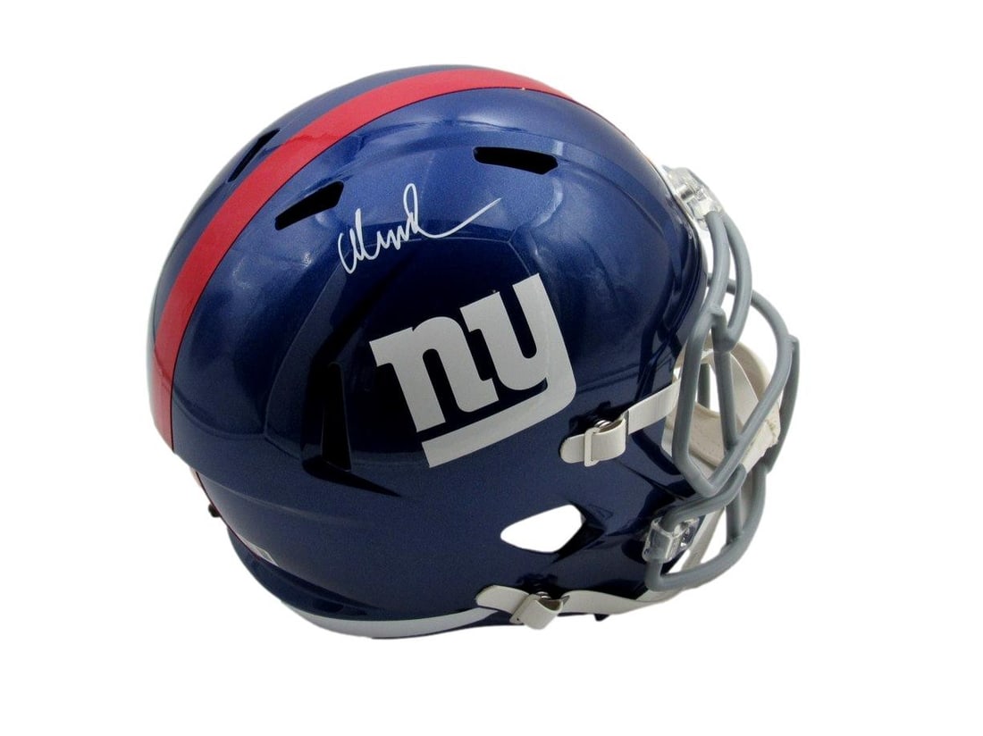 Signed Full Size Speed Replica Helmet Replica NY Giants Auto Beckett 197406 Abdul (1 of 4)