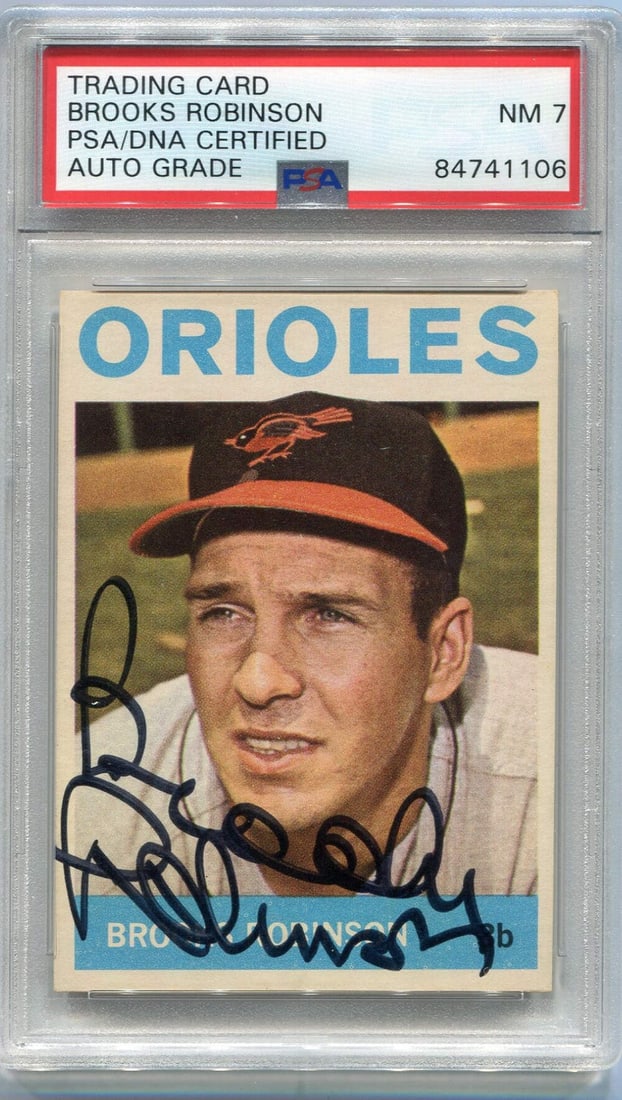 Brooks Robinson 1964 Topps Autographed Card #230 PSA/ DNA Certified (1 of 2)