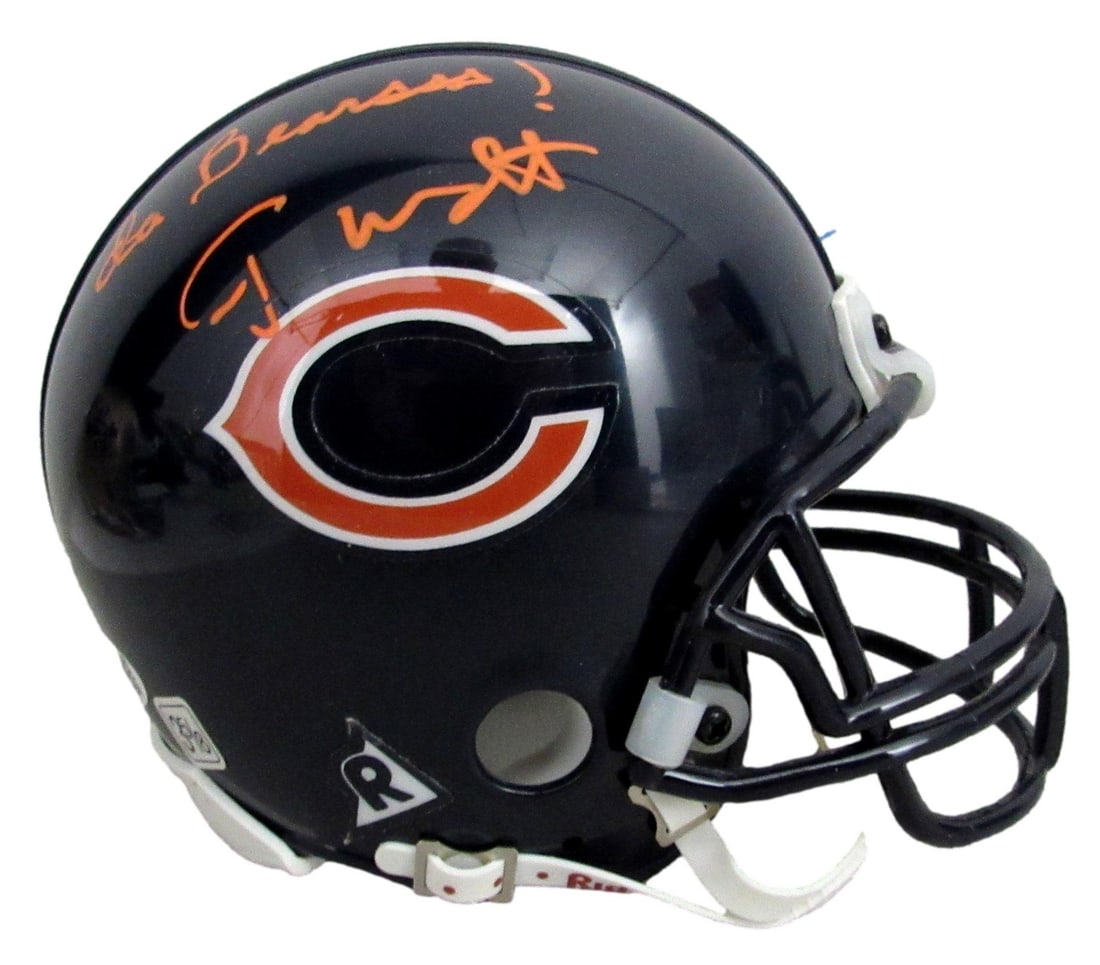 Signed George Wendt Bears Inscr Mini Football Helmet JSA Cheers 208019 (1 of 5)