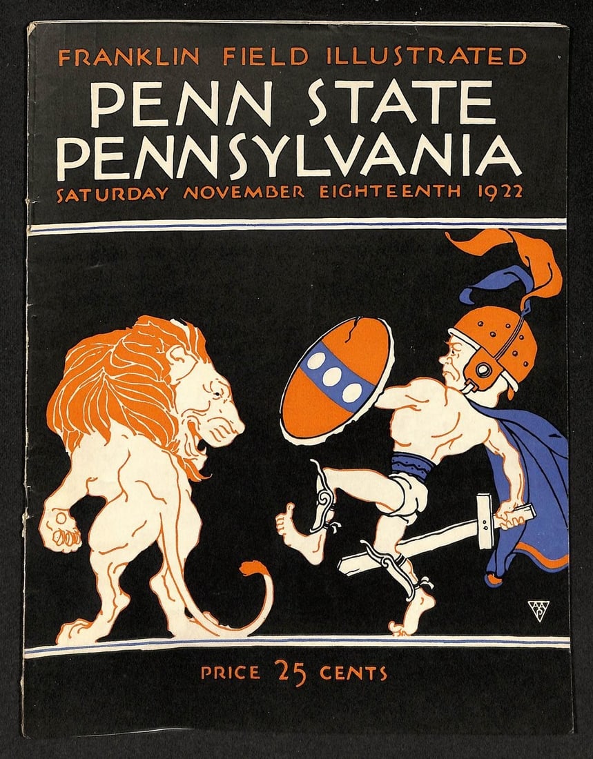 College Football Program 1922 Vintage Penn State vs Pennsylvania 203317 (1 of 5)