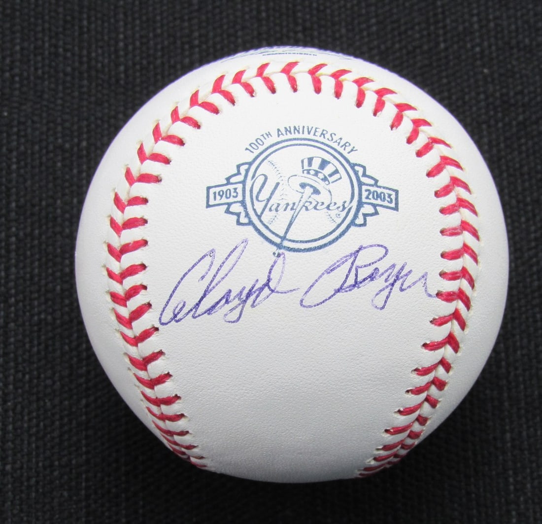 Cloyd Boyer Signed Yankees 100th Auto Baseball OML JSA 186918: Cloyd Boyer Signed Yankees 100th Auto Baseball OML JSA 186918 Item Specifics: Original/Reprint: Original Product: Ball Signed: Yes Sport: Baseball Team: New York Yankees Autograph Authentication: JSA 