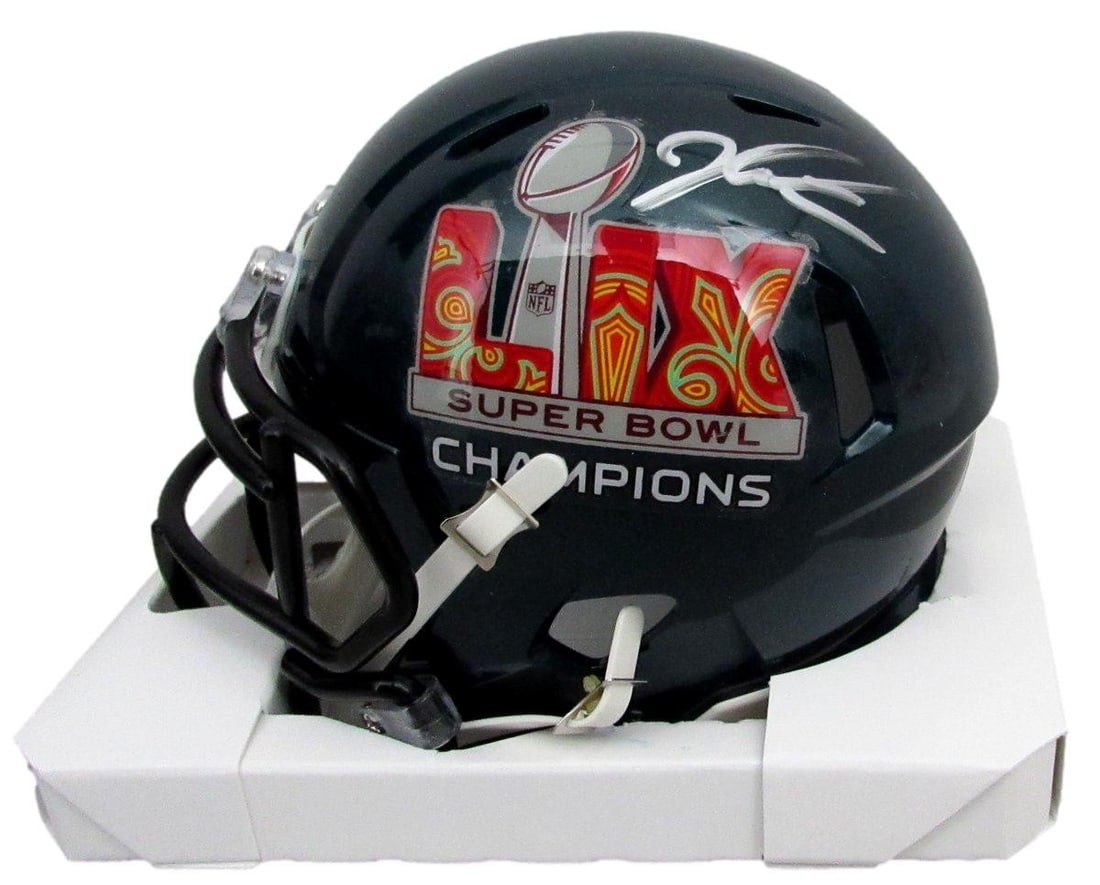 Signed Autographed Speed Mini SB LIX Helmet Eagles Jalen Carter Beckett 194512 (1 of 5)