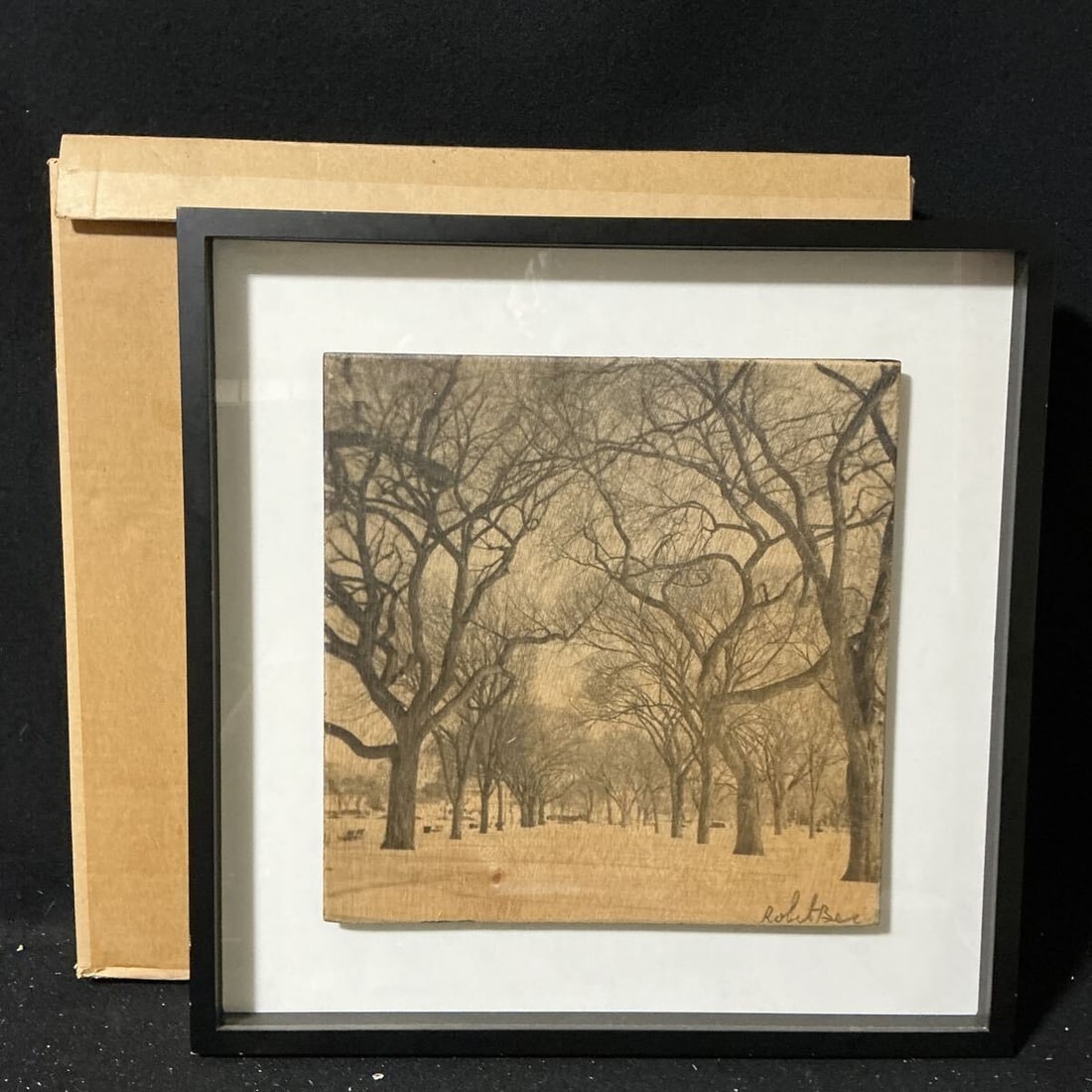 Robert Bery Avenue of Trees Silver Emulsion Oil on Wood Signed Framed: Robert Bery Avenue of Trees Silver Emulsion Oil on Wood Signed Framed Item Specifics: Unit Of Sale: Single Piece Artist: Robert Bery Signed By: Robert Bery Size: Medium Signed: Yes Material: Wood Oil 
