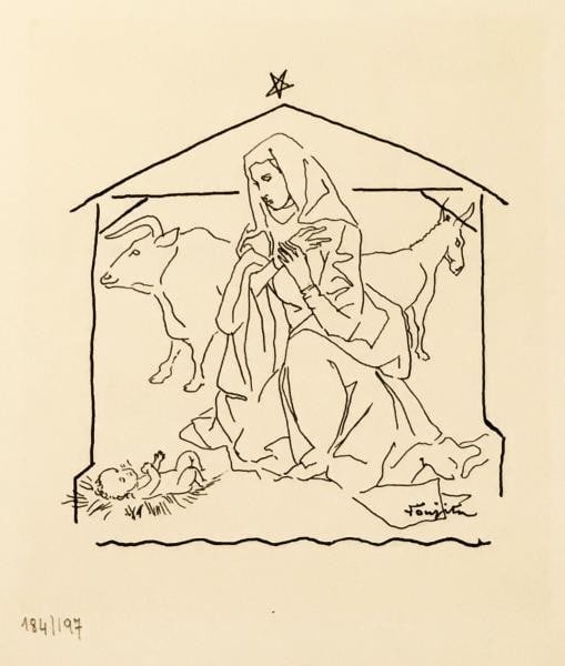 Limited Edition Engraving Nativity Foujita 1958 Tsuguharu Leonard: Limited Edition Engraving Nativity Foujita 1958 Tsuguharu Leonard Item Specifics: Artist: Tsuguharu Leonard Foujita Subject: Nativity Material: Paper Style: Japanese Size: 27 x 21 cm Year Of Productio