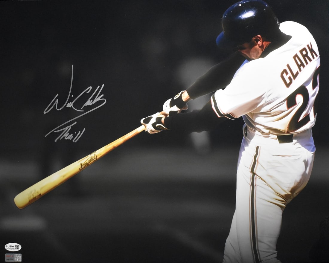 San Francisco Giants 16x20 Photo Will Clark Signed Inscribed "Thrill" JSA 205228: San Francisco Giants 16x20 Photo Will Clark Signed Inscribed "Thrill" JSA 205228 Item Specifics: Autograph Authentication: James Spence Authentication (JSA) Original/Reprint: Original Product: Photo S